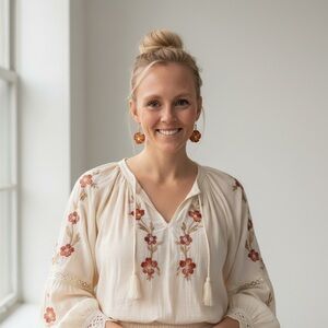 🌼 Handmade Clay Floral Earrings – Boho Artisan Dangle – Lightweight!